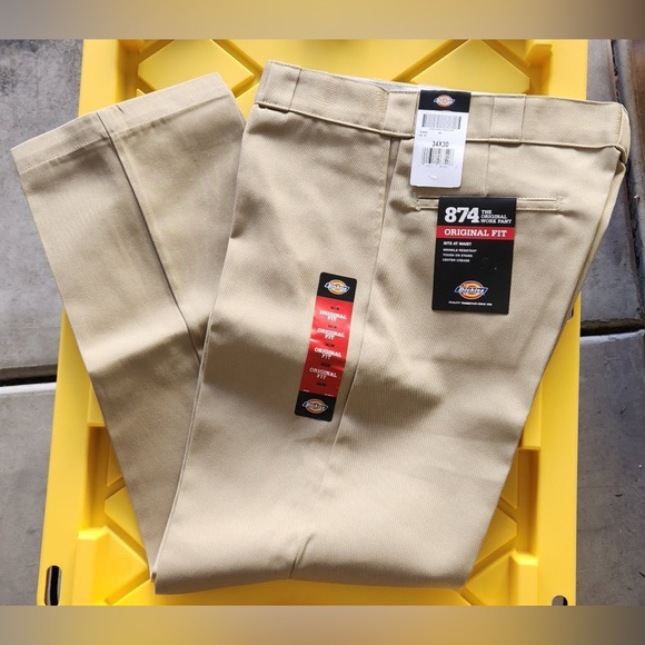 👖 Dickies Men's Original 874® Work Pants - Khaki - Size 34x30 - Picture 1 of 11
